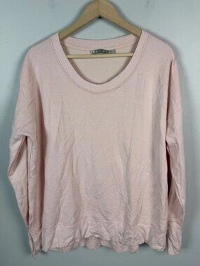 Athleta Cozy Karma Sweatshirt Light Pink Modal Thumbhole 870422 Size XL Women’s